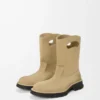 Bobby boot in waxed split calfskin Sahara