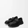 Bobby derby in calfskin and vegetable-tanned calfskin Black Bobby derby in calfskin and vegetable-tanned calfskin Black