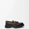 Bobby derby in calfskin and vegetable-tanned calfskin Black/Cacao Bobby derby in calfskin and vegetable-tanned calfskin Black/Cacao