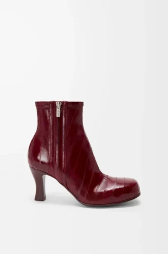 Bobine ankle boot in eel Burgundy