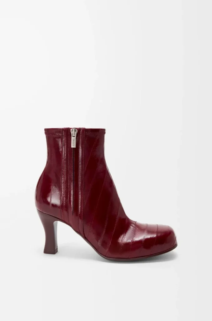 Bobine ankle boot in eel Burgundy Bobine ankle boot in eel Burgundy