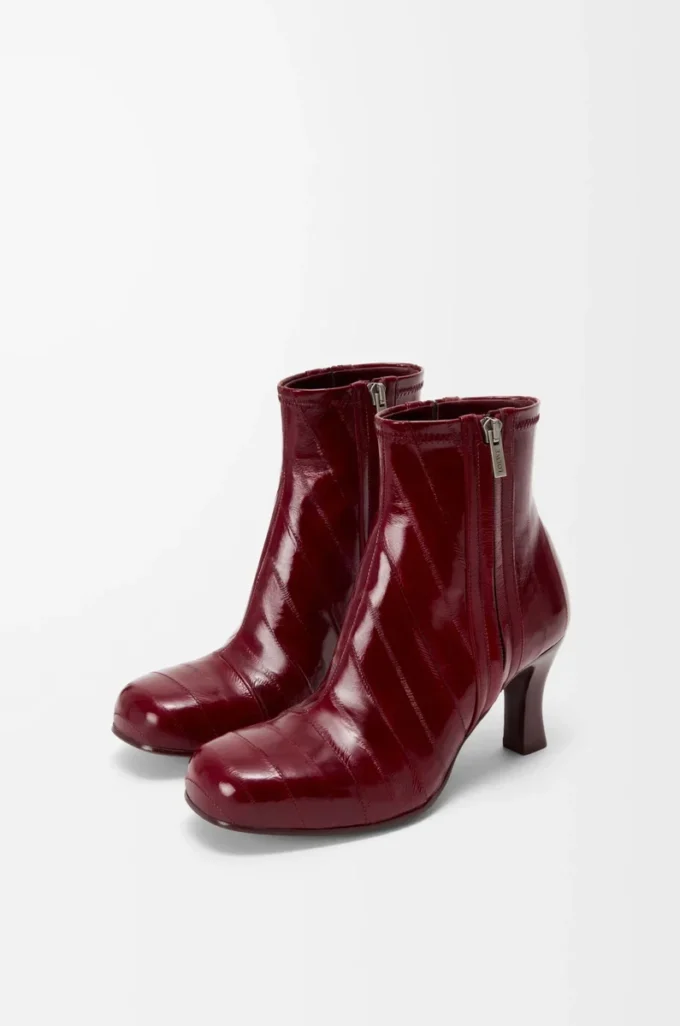 Bobine ankle boot in eel Burgundy Bobine ankle boot in eel Burgundy