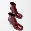Bobine ankle boot in eel Burgundy Bobine ankle boot in eel Burgundy