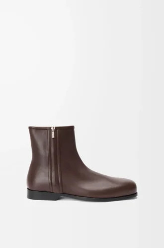Bobine ankle boot in smooth calfskin Cacao
