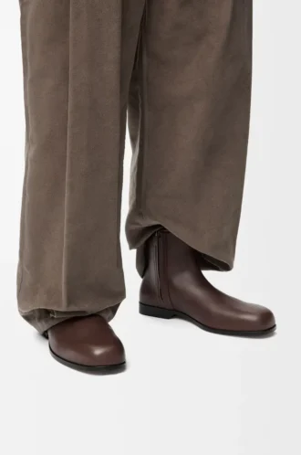 Bobine ankle boot in smooth calfskin Cacao