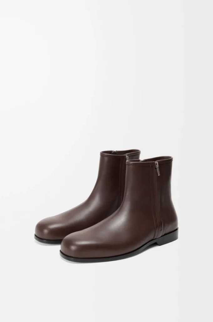 Bobine ankle boot in smooth calfskin Cacao Bobine ankle boot in smooth calfskin Cacao