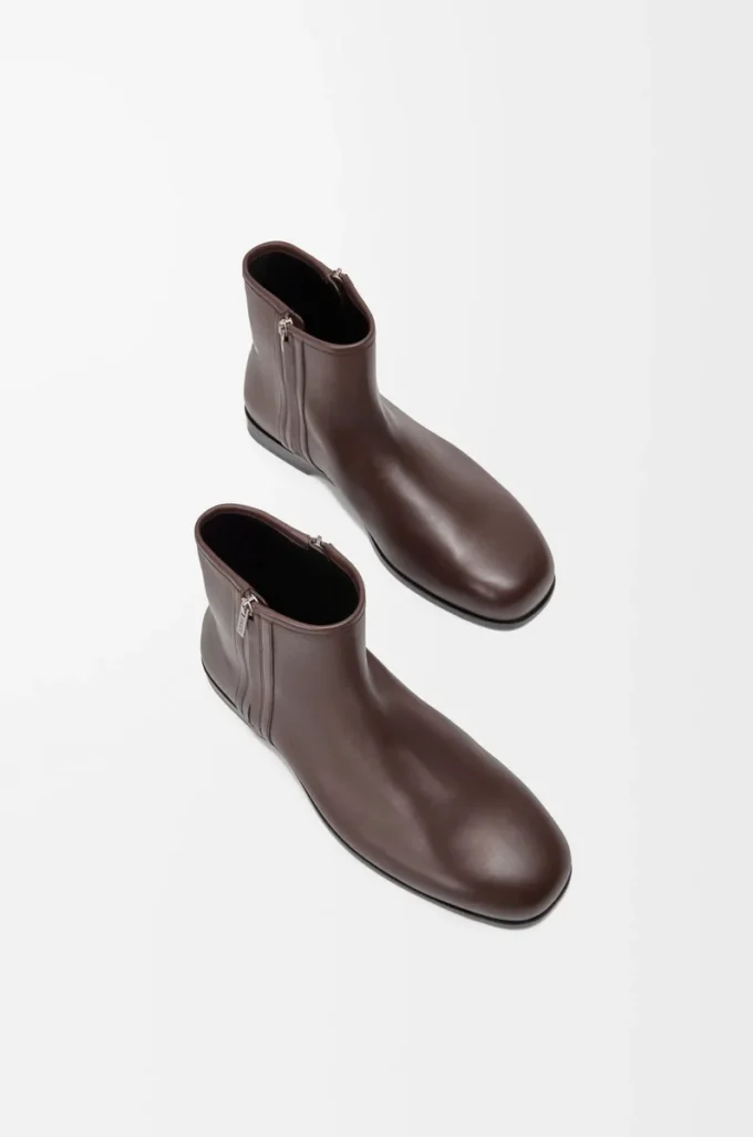 Bobine ankle boot in smooth calfskin Cacao Bobine ankle boot in smooth calfskin Cacao