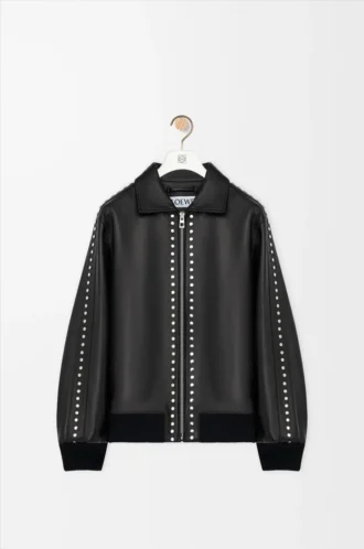 Bomber jacket in nappa lambskin Black
