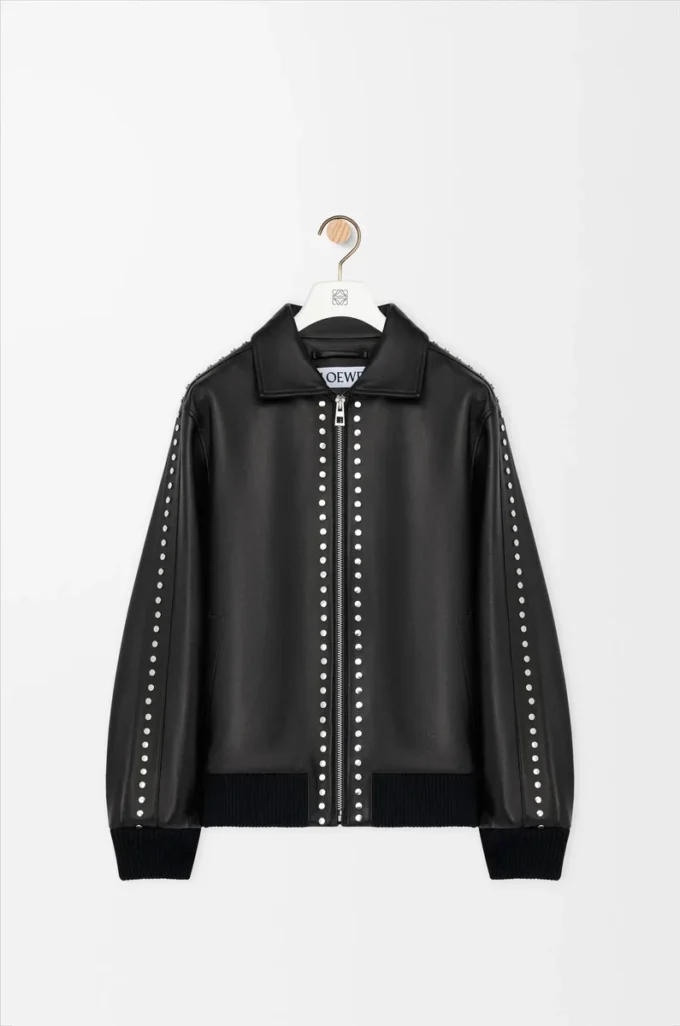 Bomber jacket in nappa lambskin Black Bomber jacket in nappa lambskin Black