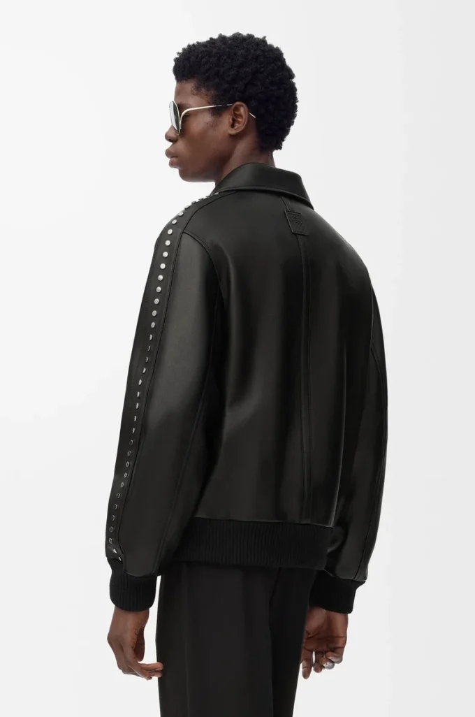 Bomber jacket in nappa lambskin Black Bomber jacket in nappa lambskin Black