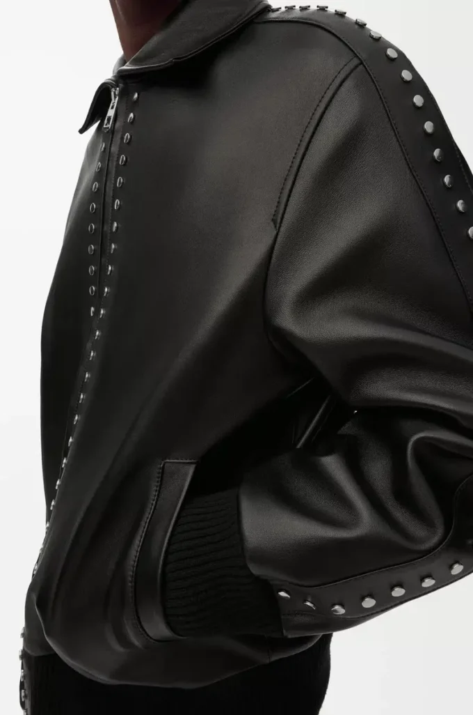 Bomber jacket in nappa lambskin Black Bomber jacket in nappa lambskin Black