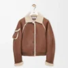 Bomber jacket in shearling Brown