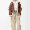 Bomber jacket in shearling Brown