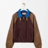 Bomber jacket in technical fabric Brown