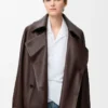 Bow jacket in nappa lambskin Dark Chocolate Bow jacket in nappa lambskin Dark Chocolate