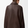 Bow jacket in nappa lambskin Dark Chocolate Bow jacket in nappa lambskin Dark Chocolate