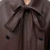 Bow jacket in nappa lambskin Dark Chocolate Bow jacket in nappa lambskin Dark Chocolate