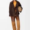 Bow jacket in suede goatskin Brown Bow jacket in suede goatskin Brown