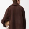 Bow jacket in suede goatskin Brown Bow jacket in suede goatskin Brown