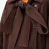 Bow jacket in suede goatskin Brown Bow jacket in suede goatskin Brown