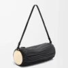 Bracelet Pouch in pleated nappa Black Bracelet Pouch in pleated nappa Black