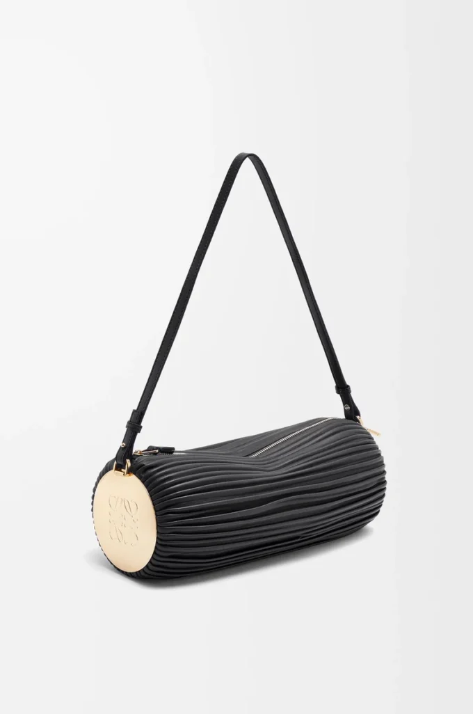 Bracelet Pouch in pleated nappa Black Bracelet Pouch in pleated nappa Black