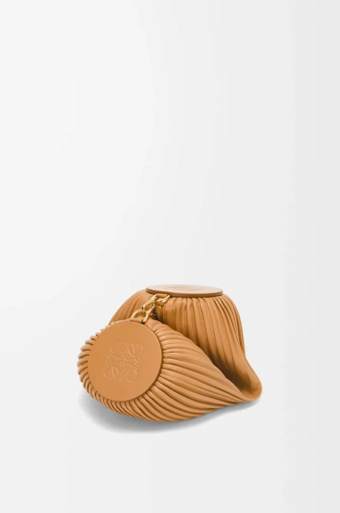 Bracelet Pouch in pleated nappa lambskin Warm Desert Bracelet Pouch in pleated nappa lambskin Warm Desert