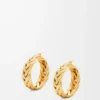 Braided hoop earrings in sterling silver Gold Braided hoop earrings in sterling silver Gold