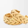 Braided hoop earrings in sterling silver Gold Braided hoop earrings in sterling silver Gold