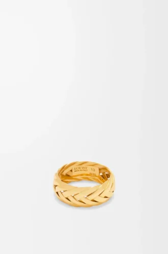 Braided ring in sterling silver Gold