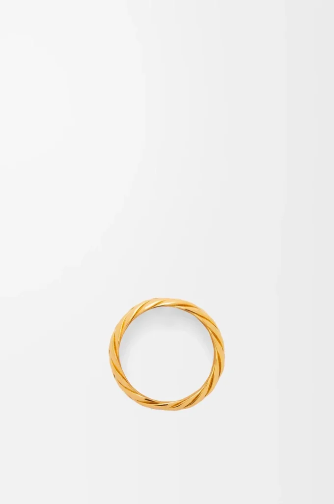 Braided ring in sterling silver Gold