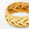 Braided ring in sterling silver Gold