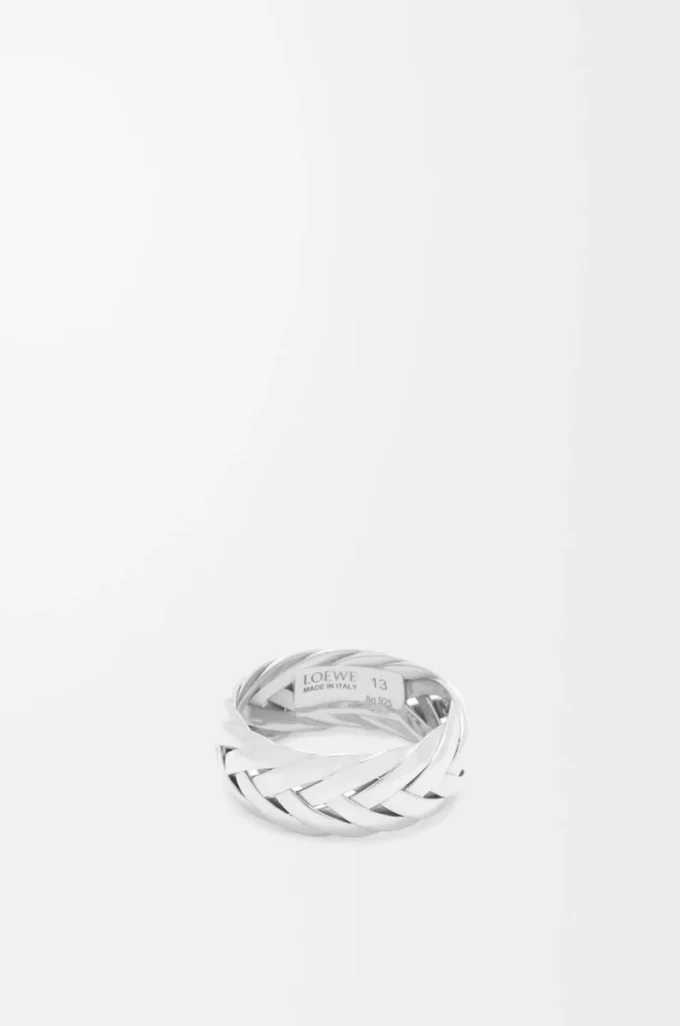 Braided ring in sterling silver Silver
