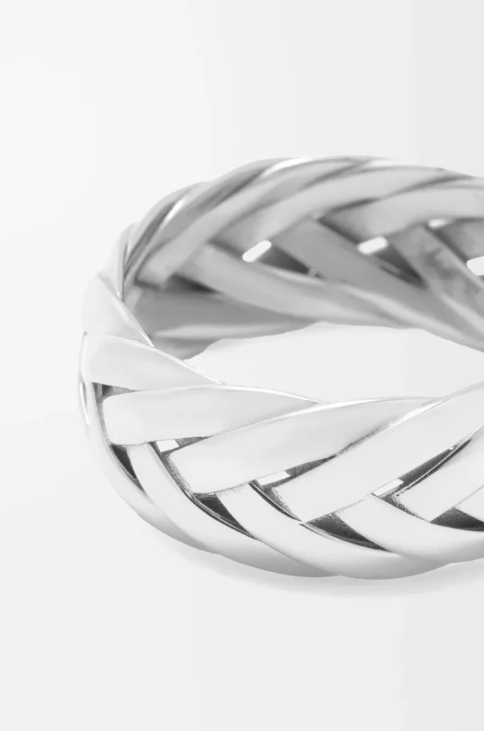 Braided ring in sterling silver Silver