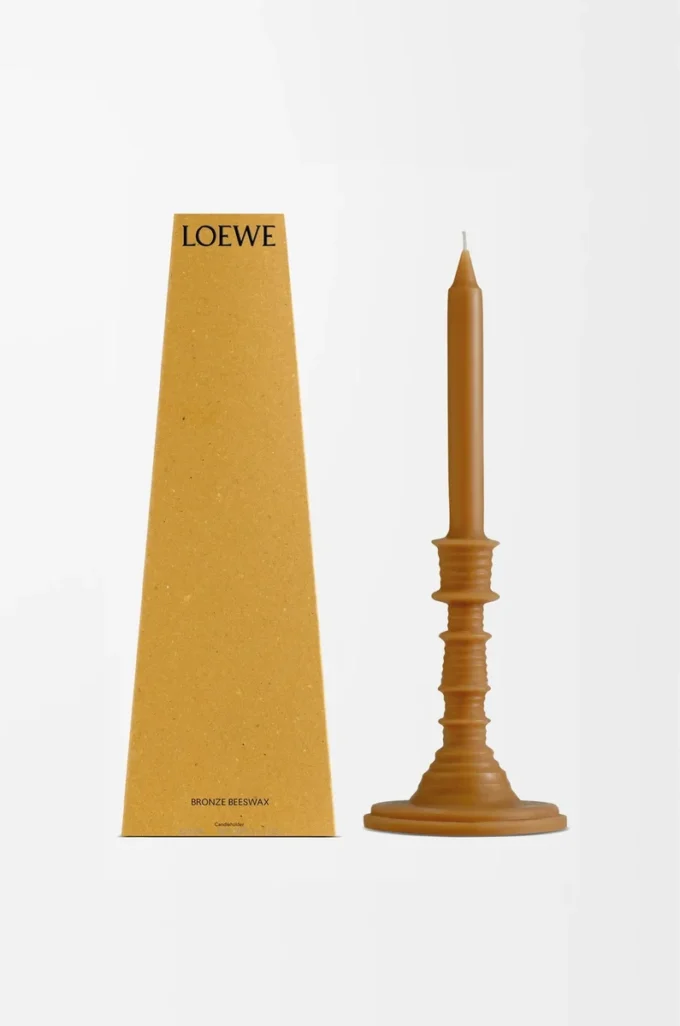 Bronze beeswax candleholder Amber Bronze beeswax candleholder Amber