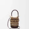 Bucket in cord and leather Dark Brown/Multicolor Bucket in cord and leather Dark Brown/Multicolor
