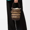 Bucket in cord and leather Dark Brown/Multicolor Bucket in cord and leather Dark Brown/Multicolor