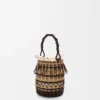 Bucket in cord and leather Dark Brown/Multicolor Bucket in cord and leather Dark Brown/Multicolor