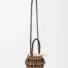 Bucket in cord and leather Dark Brown/Multicolor Bucket in cord and leather Dark Brown/Multicolor