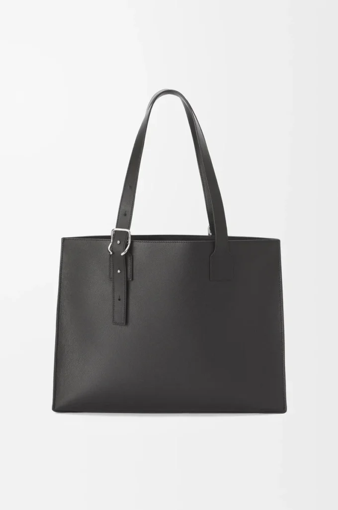Buckle horizontal tote in classic calfskin Black Buckle horizontal tote in classic calfskin Black