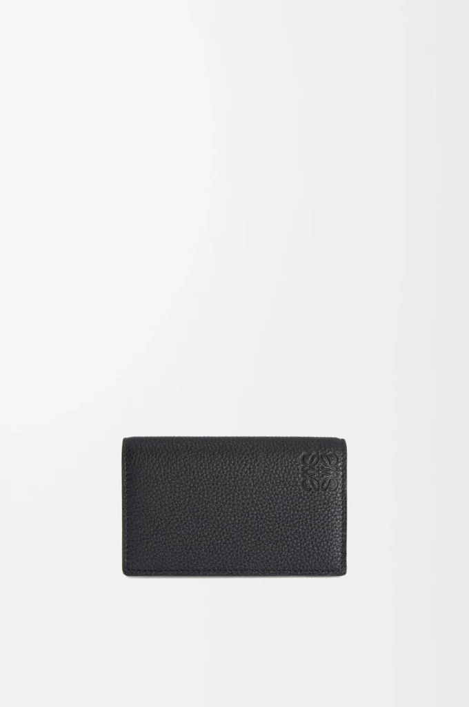 Business cardholder in soft grained calfskin Black Business cardholder in soft grained calfskin Black