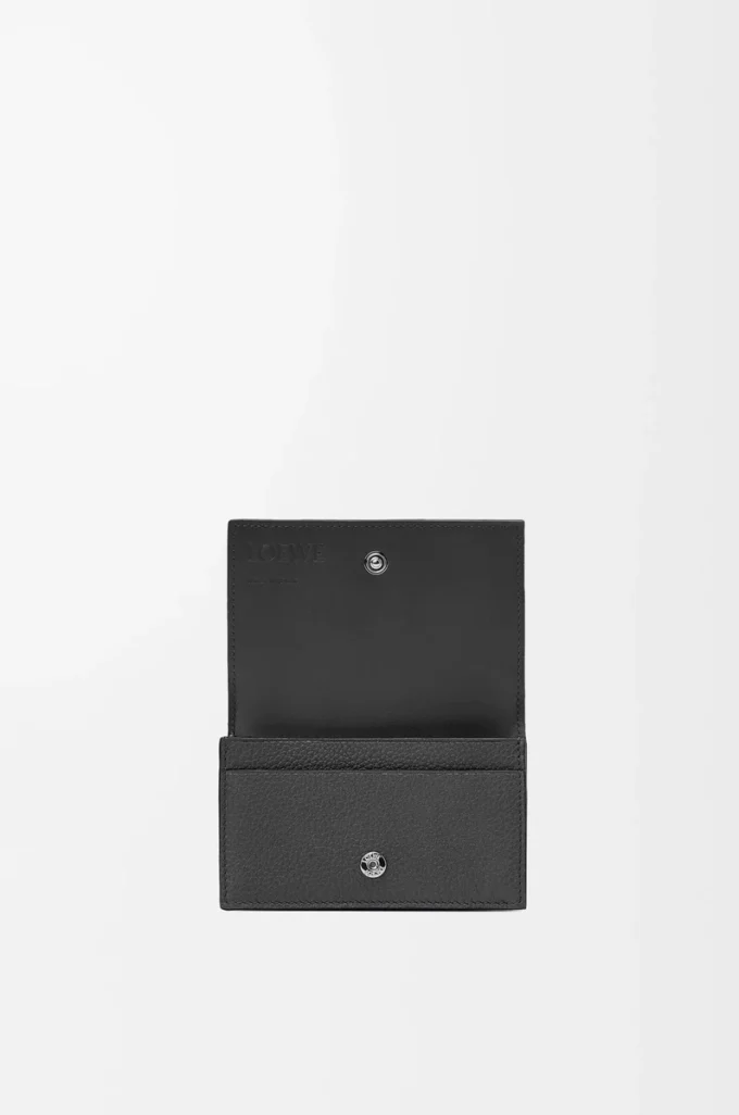 Business cardholder in soft grained calfskin Black Business cardholder in soft grained calfskin Black