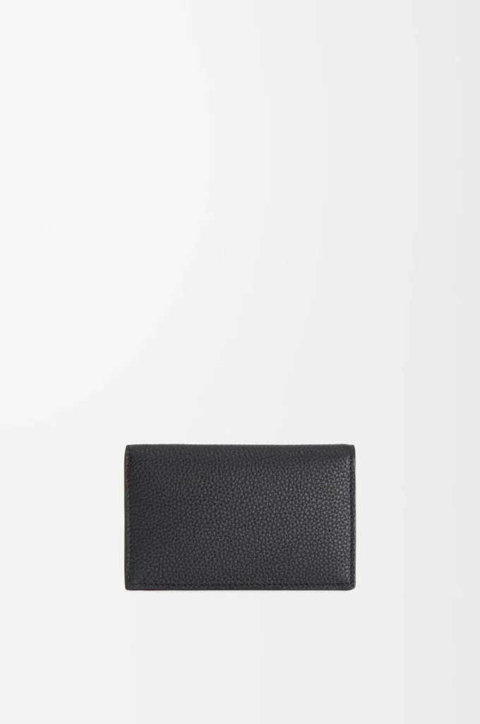 Business cardholder in soft grained calfskin Black Business cardholder in soft grained calfskin Black