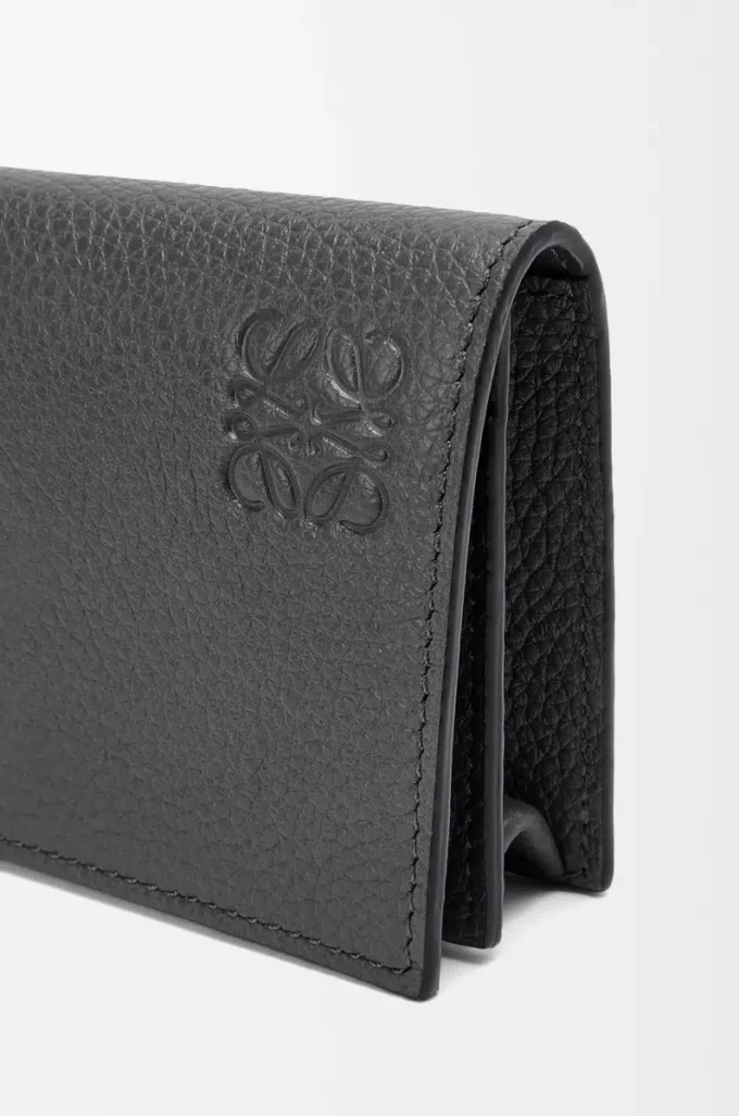 Business cardholder in soft grained calfskin Black Business cardholder in soft grained calfskin Black