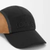 Camp cap in canvas and suede Black/Dark Gold