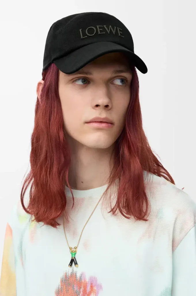 Camp cap in cotton Black Camp cap in cotton Black