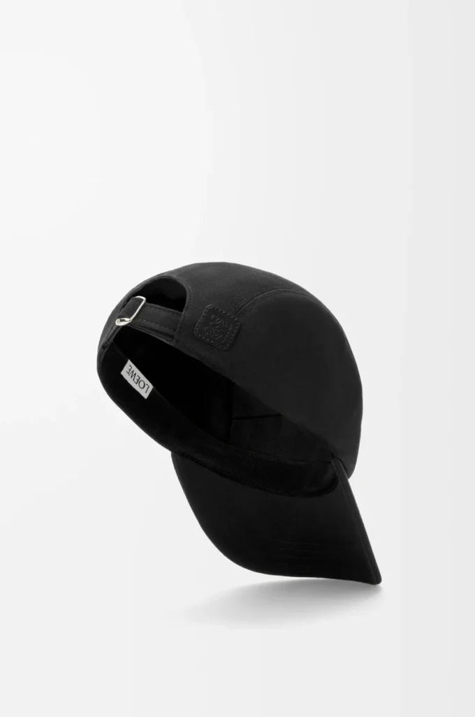 Camp cap in cotton Black Camp cap in cotton Black
