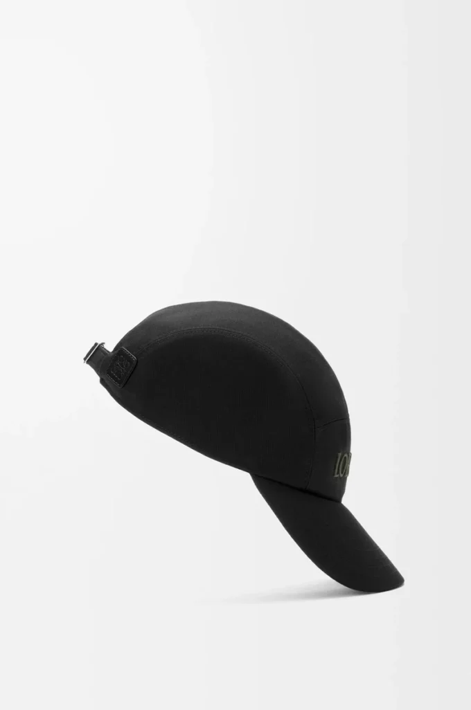 Camp cap in cotton Black Camp cap in cotton Black