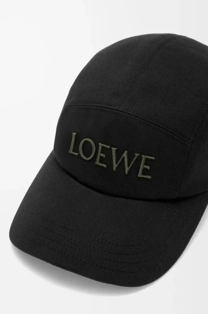 Camp cap in cotton Black Camp cap in cotton Black