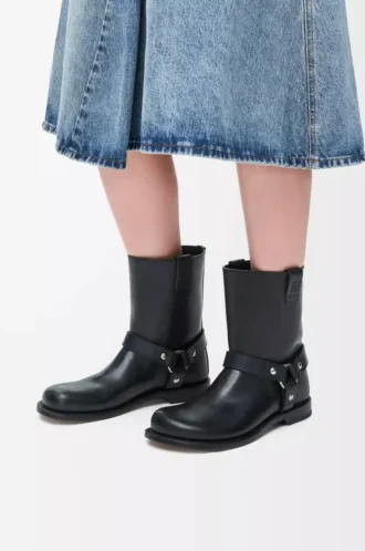Campo Biker boot in calfskin Black